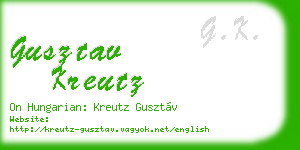 gusztav kreutz business card