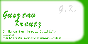 gusztav kreutz business card